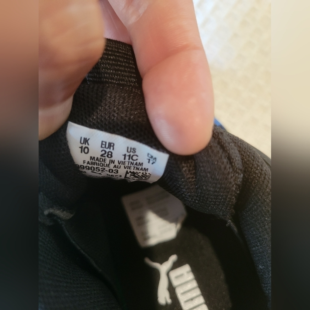Puma Kids Sneakers - Black, Gray, and Blue - Picture 10 of 10